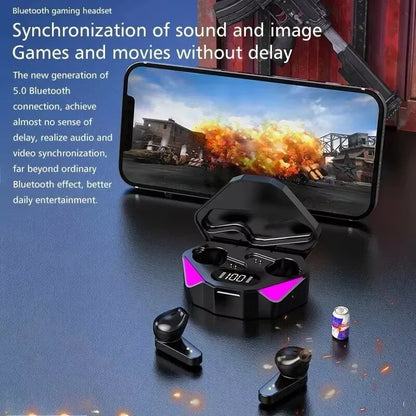 TWS Wireless Bluetooth 5.3 Headset LED Display Gamer Earbuds with Mic Wireless Headphones Noise Cancelling Bluetooth Earphones