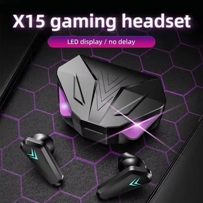 TWS Wireless Bluetooth 5.3 Headset LED Display Gamer Earbuds with Mic Wireless Headphones Noise Cancelling Bluetooth Earphones