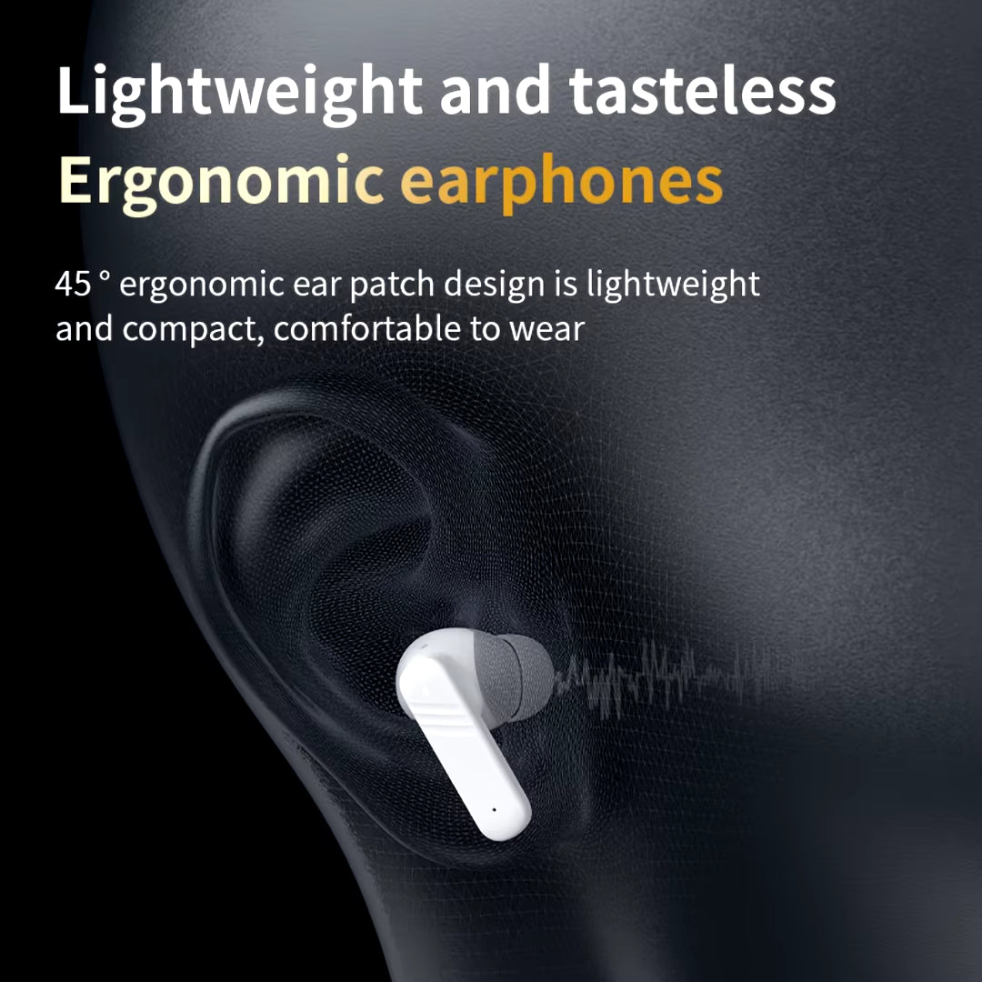 Active Noise Cancelling Earbuds ANC with Smart Touch Screen, TWS True Wireless Ear Buds Earphones for Iphone Android