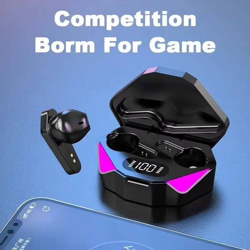 TWS Wireless Bluetooth 5.3 Headset LED Display Gamer Earbuds with Mic Wireless Headphones Noise Cancelling Bluetooth Earphones